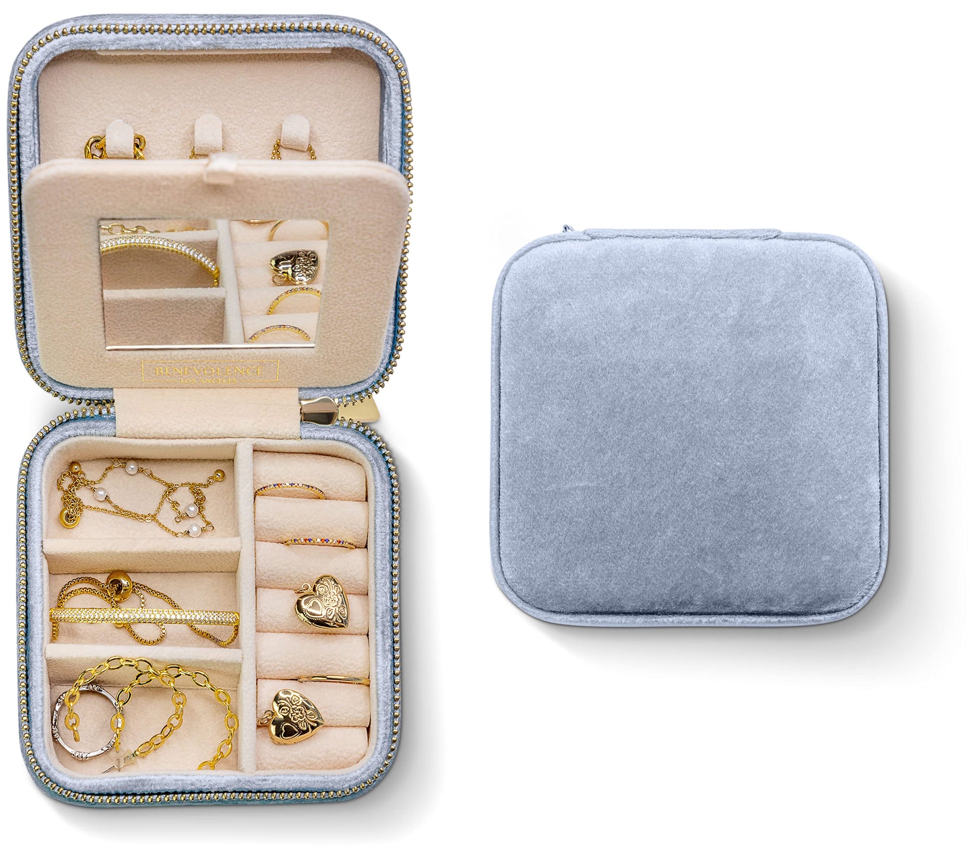 Benevolence LA Plush Velvet Travel Jewelry Box – Featured in Oprah's Favorite Things – Jewelry