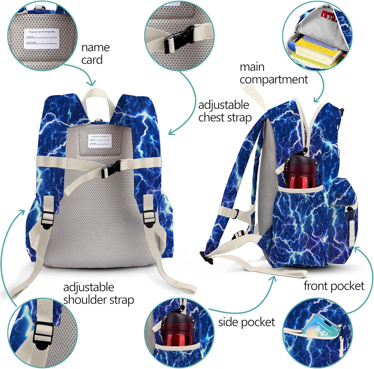 Kids Backpack for Boys Girls: Girls Backpack 6-10 - Kindergarten Elementary School Bookbag for Girl