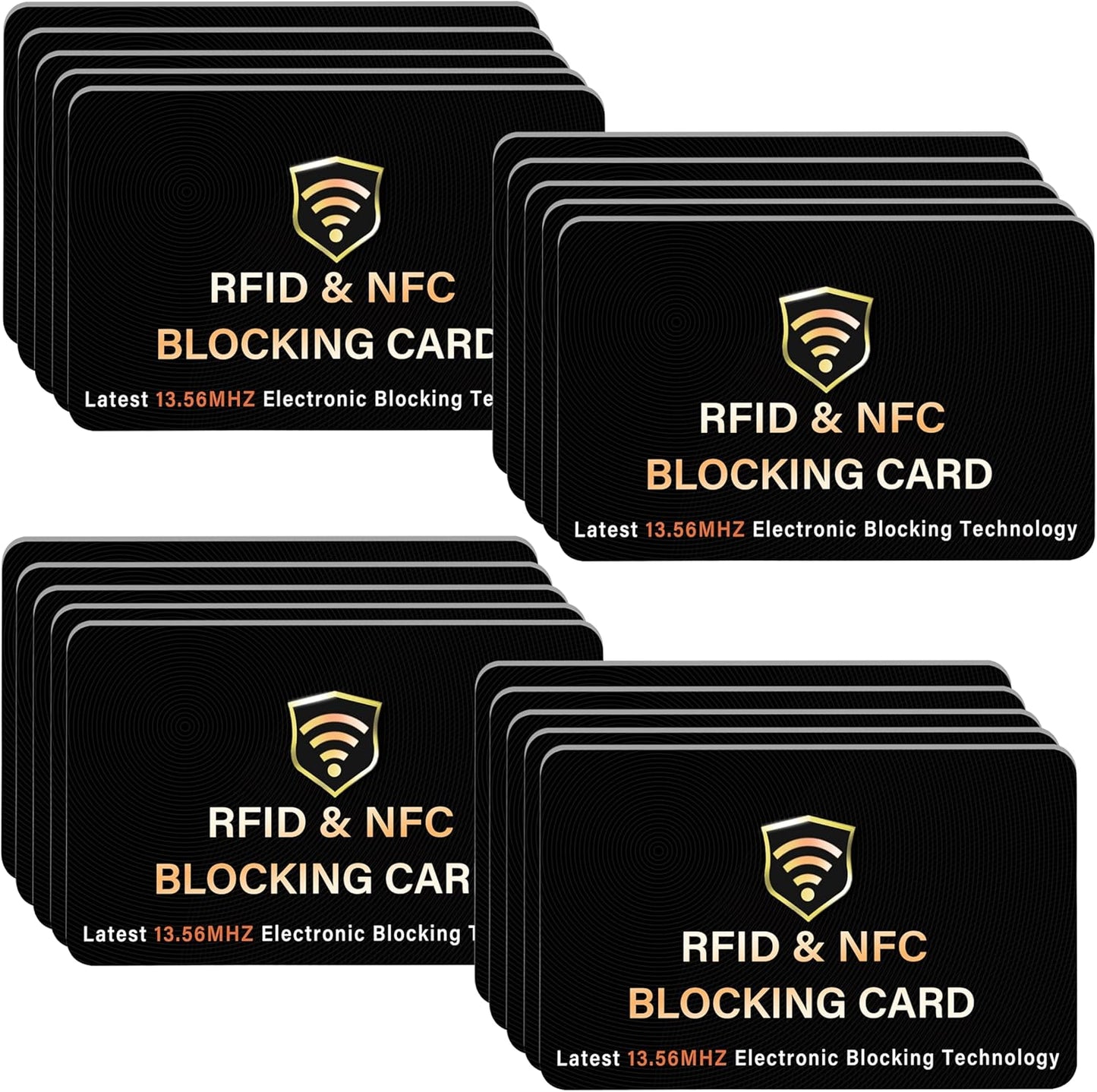 SaiTech IT 20 Pack RFID Blocking Card, One Card Protects Entire Wallet Purse, NFC Contactless Bank