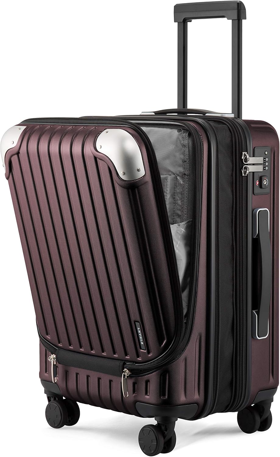 LEVEL8 Grace Carry on Luggage Airline Approved, 20 Inch Expandable Hardside Suitcases with wheels