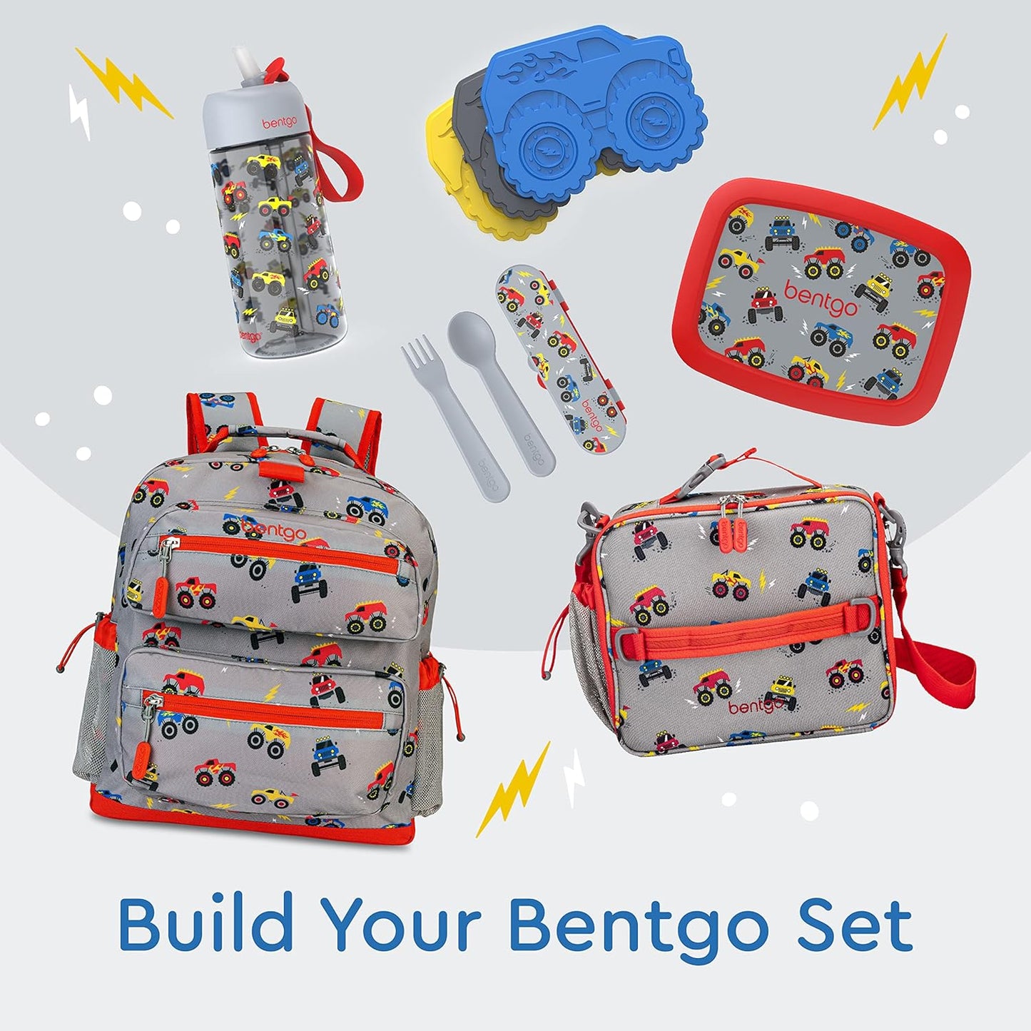 Bentgo Kids Backpack - Lightweight 14” Backpack in Fun Prints for School, Travel, & Daycare, Ideal