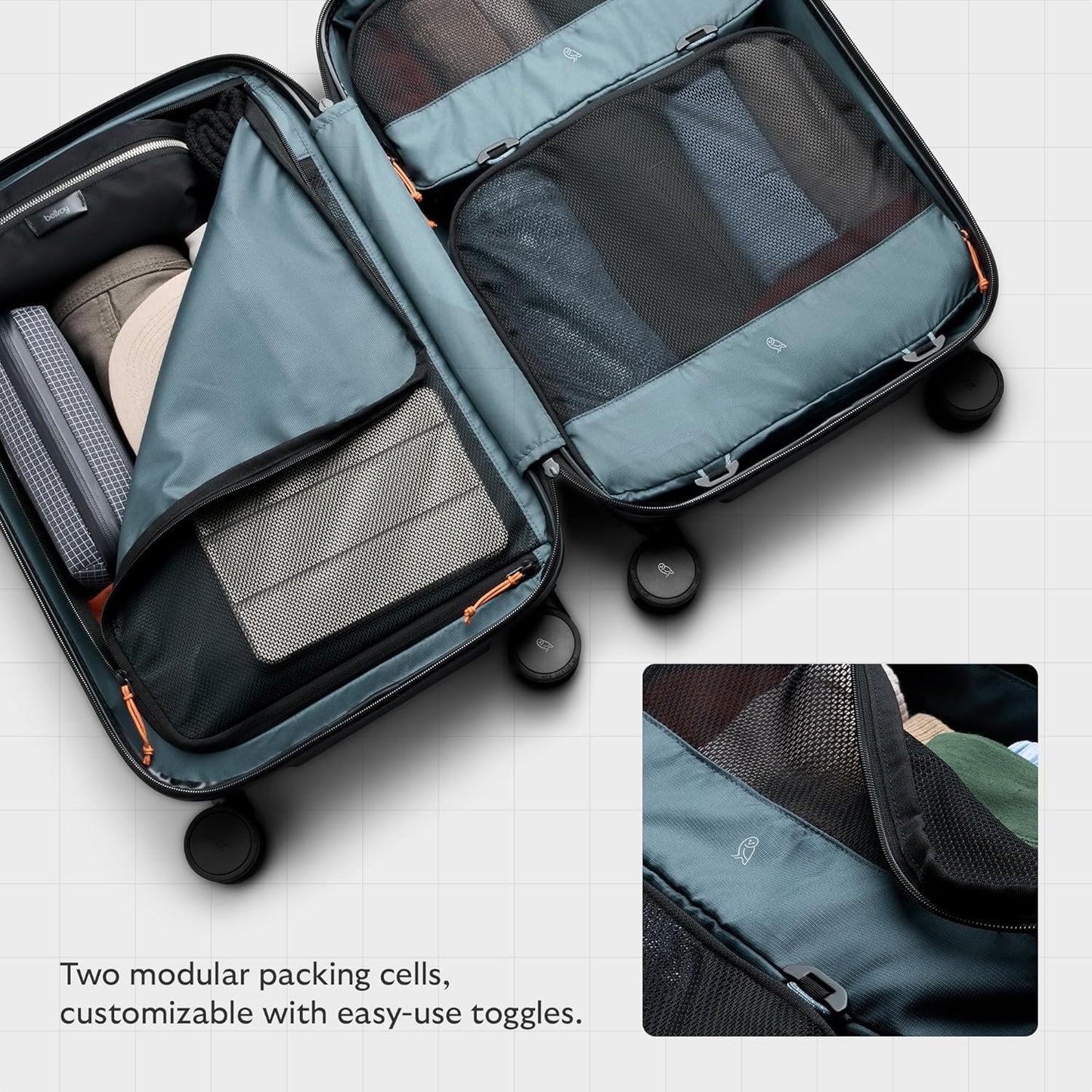 Bellroy Transit Carry-On (41L carry-on luggage, with hard shell and removable packing cells) - Bronze