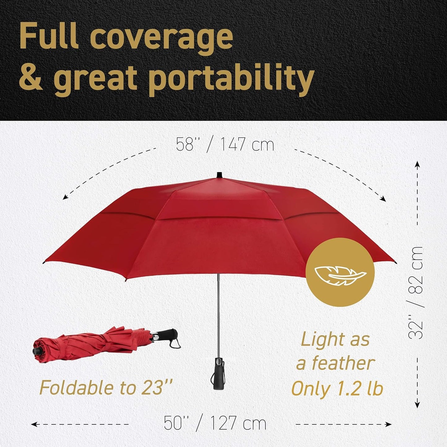 EEZ-Y Folding Golf Umbrella