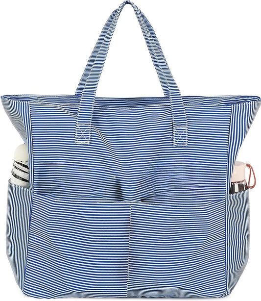 Bluboon Waterproof Beach Tote Pool Bags for Women Ladies Extra Large Carry On Bag With Wet Compartment for Weekender Travel