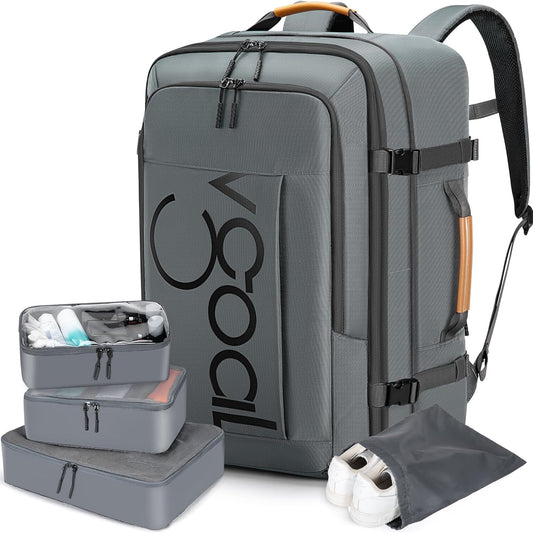 VGOAL Carry On Backpack, Travel Backpack Expandable with Packing Cubes, Weekender Backpack for Men Women (FG6318)