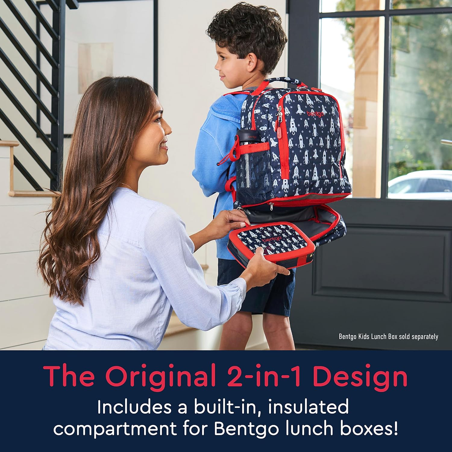 Bentgo Kids 2-in-1 Backpack & Insulated Lunch Bag - Durable 16” Backpack & Lunch Container in