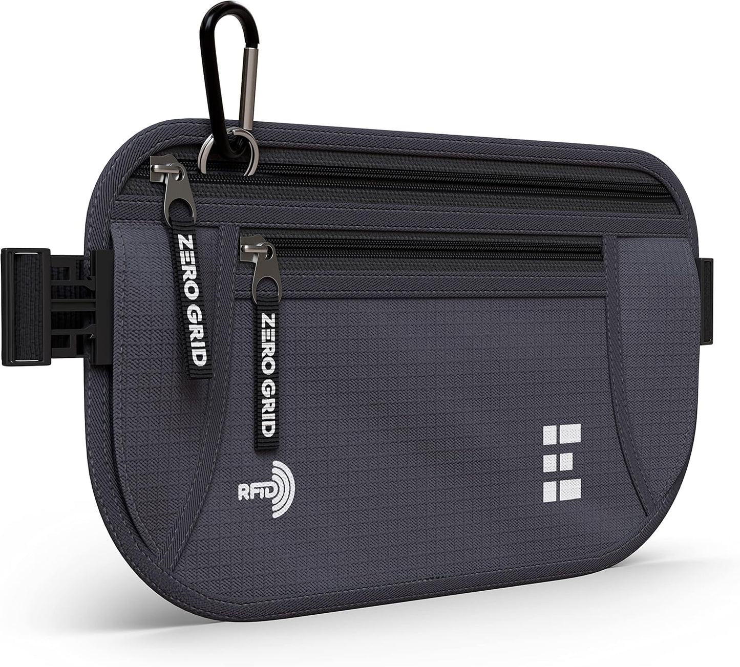 Money Belt for Secure Travel - RFID Blocking Slim Passport Holder - Hidden Waist Pouch for Cash, Credit Cards, Documents - Concealable Under Clothes, Water-Resistant Slim Fanny Pack for Men and Women