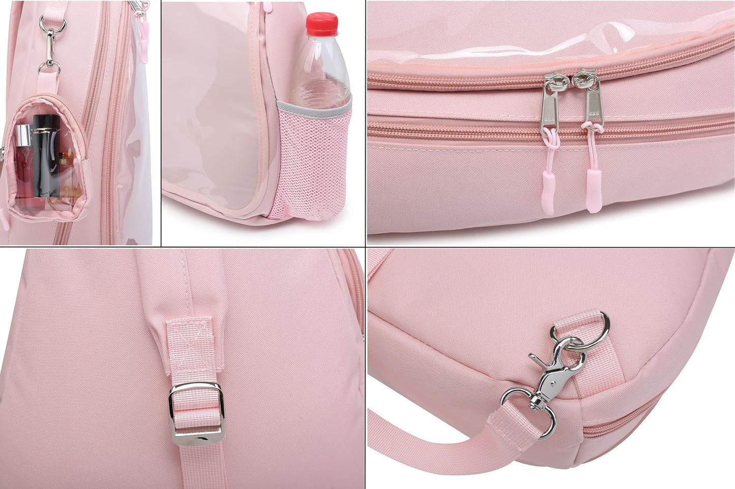 Oxford Ita Bag Kawaii Pin Display Chest Pack Single Shoulder Bag Sport Backpack Hiking Daypack, Medium