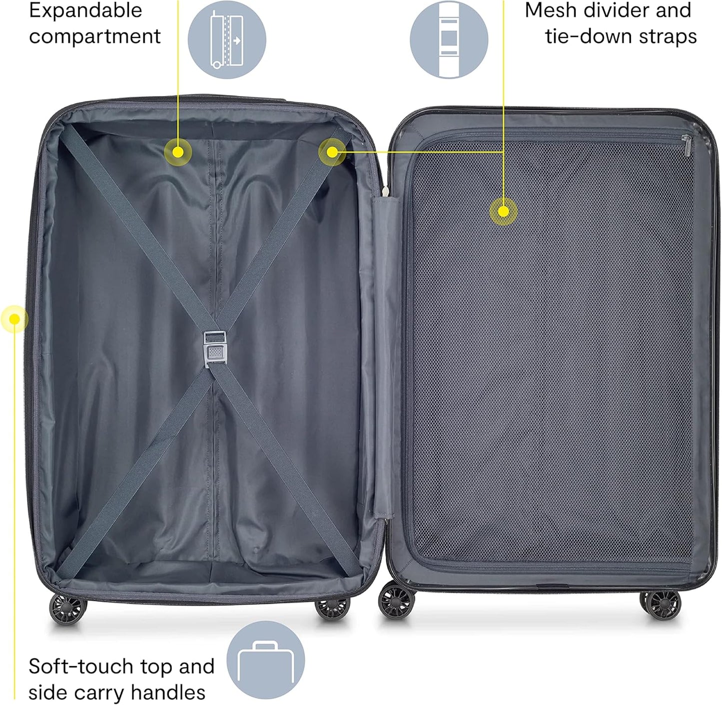 DELSEY PARIS Helium Aero Hardside Expandable Luggage with Spinner Wheels, Brick Red, 2-Piece Set