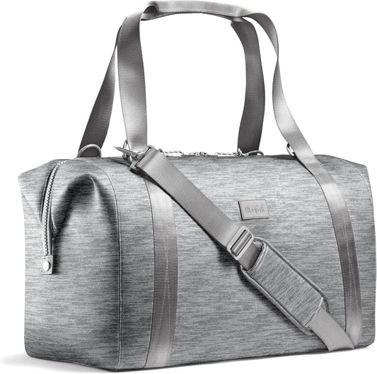 Fit & Fresh Premium Neoprene Weekender Bag With Trolley Sleeve - Large Overnight, Carry-on, Duffel, Gym, and Hospital Bag for Labor & Delivery