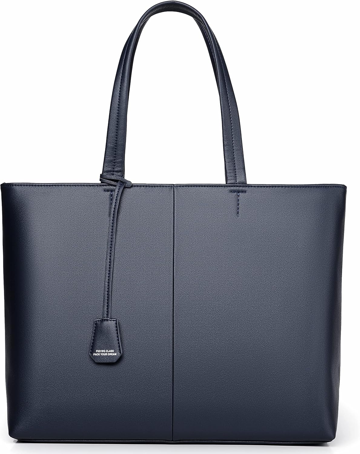 FSD.WG Men's Tote Bag,Business Bag, Leather Briefcase,Elegant Leather（PU）,Large Capacity,Black