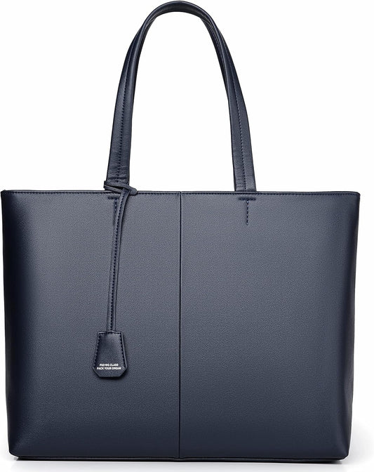 FSD.WG Men's Tote Bag,Business Bag, Leather Briefcase,Elegant Leather（PU）,Large Capacity,Black