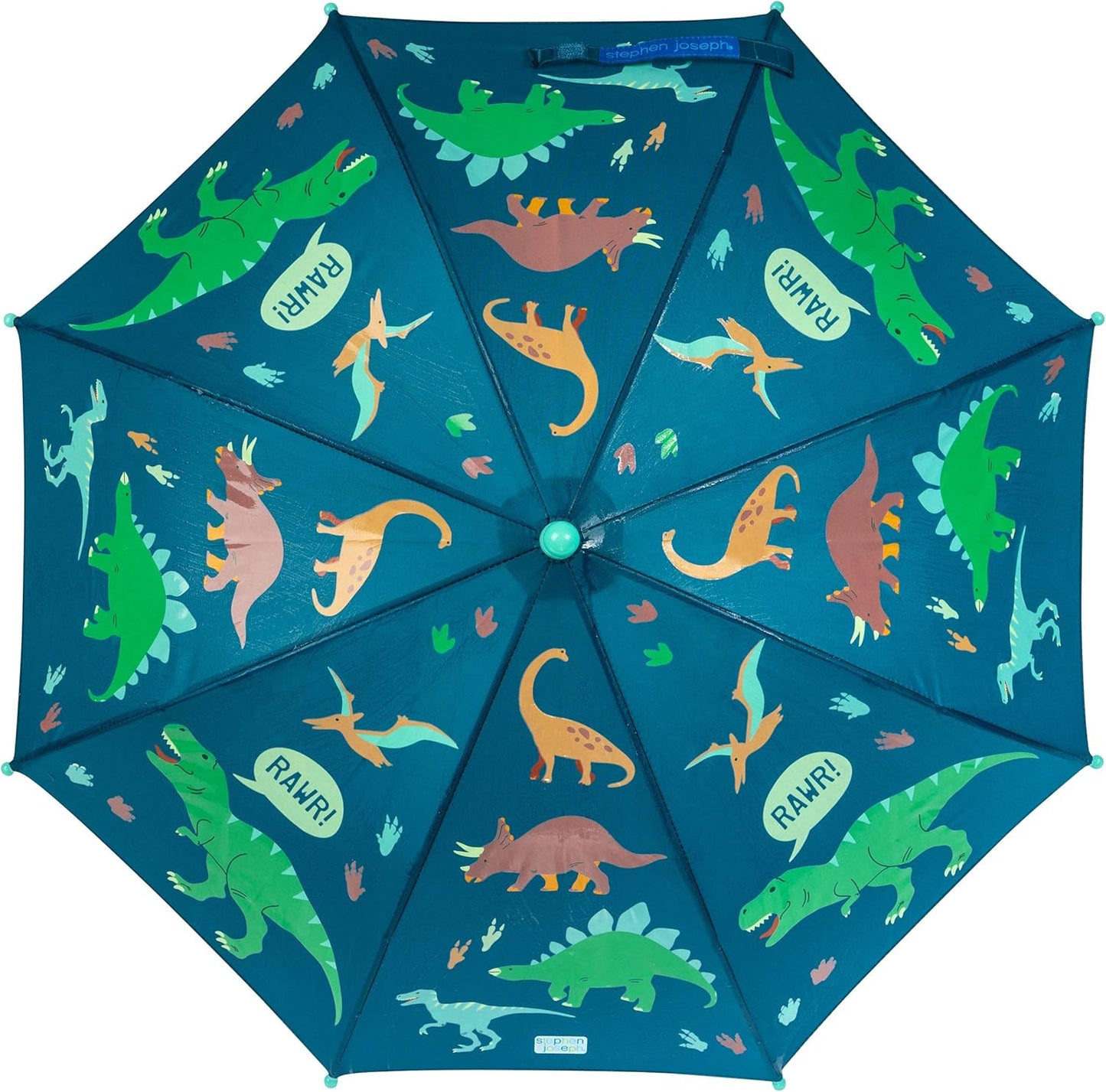 Stephen Joseph Kids' Color Changing Wet Dry Umbrella, Water reacting, Pinch Free Umbrellas for Rain Children's Umbrella, BUTTERFLY, 23"X29