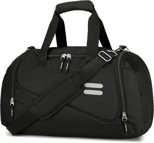 Urbanstand Gym Bag for Men & Women - 40L Duffel Bag with Shoe Compartment, Carry On Weekender Water Resistant Duffle Bag for Travel, Sports, Fitness & Workout, Black