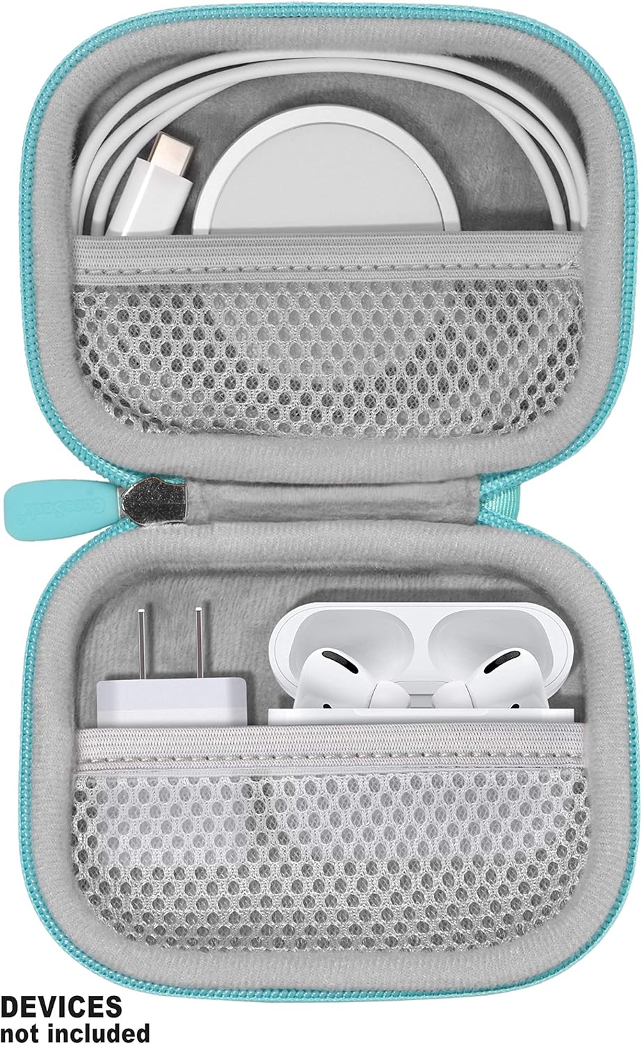 CaseSack All-in-One Case for iPhone MagSafe Charger & Battery Pack, Storage for Accessories/Power Adapter/Charge Cable/Docks, Compatible with AirPods 4/ Pro 3/2/ 1