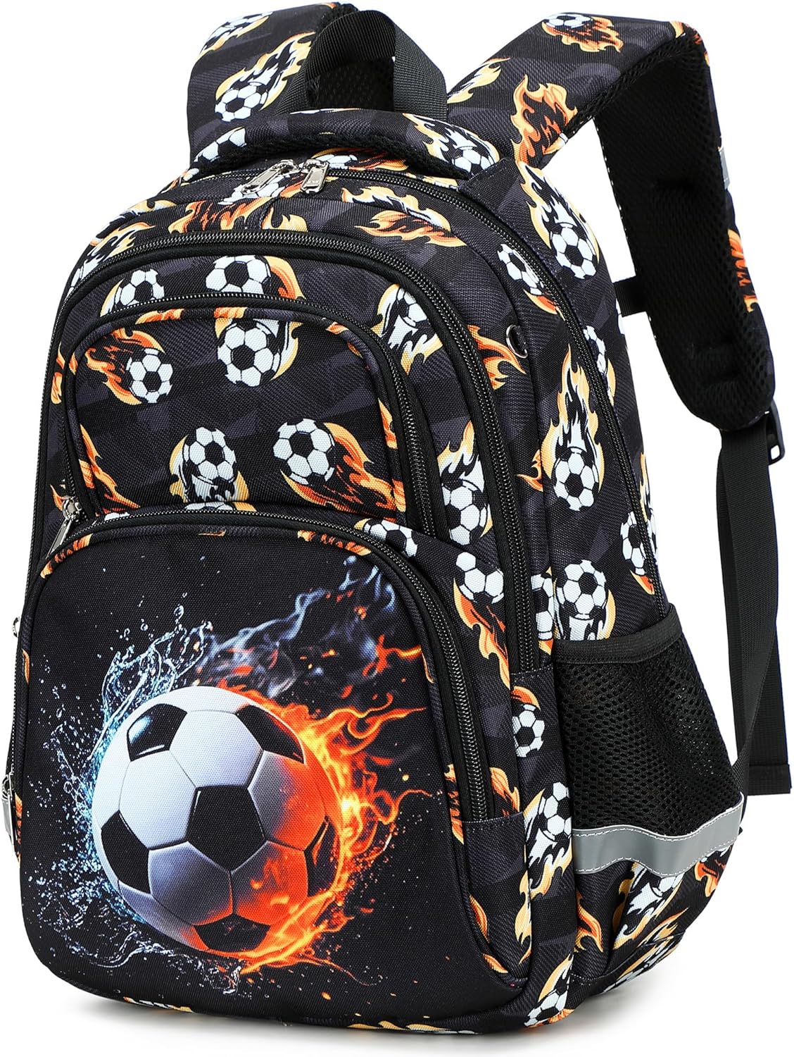 abshoo Cute Soccer School Backpack For Boys Elementary Kindergarten Kids School Bag (Soccer Black)
