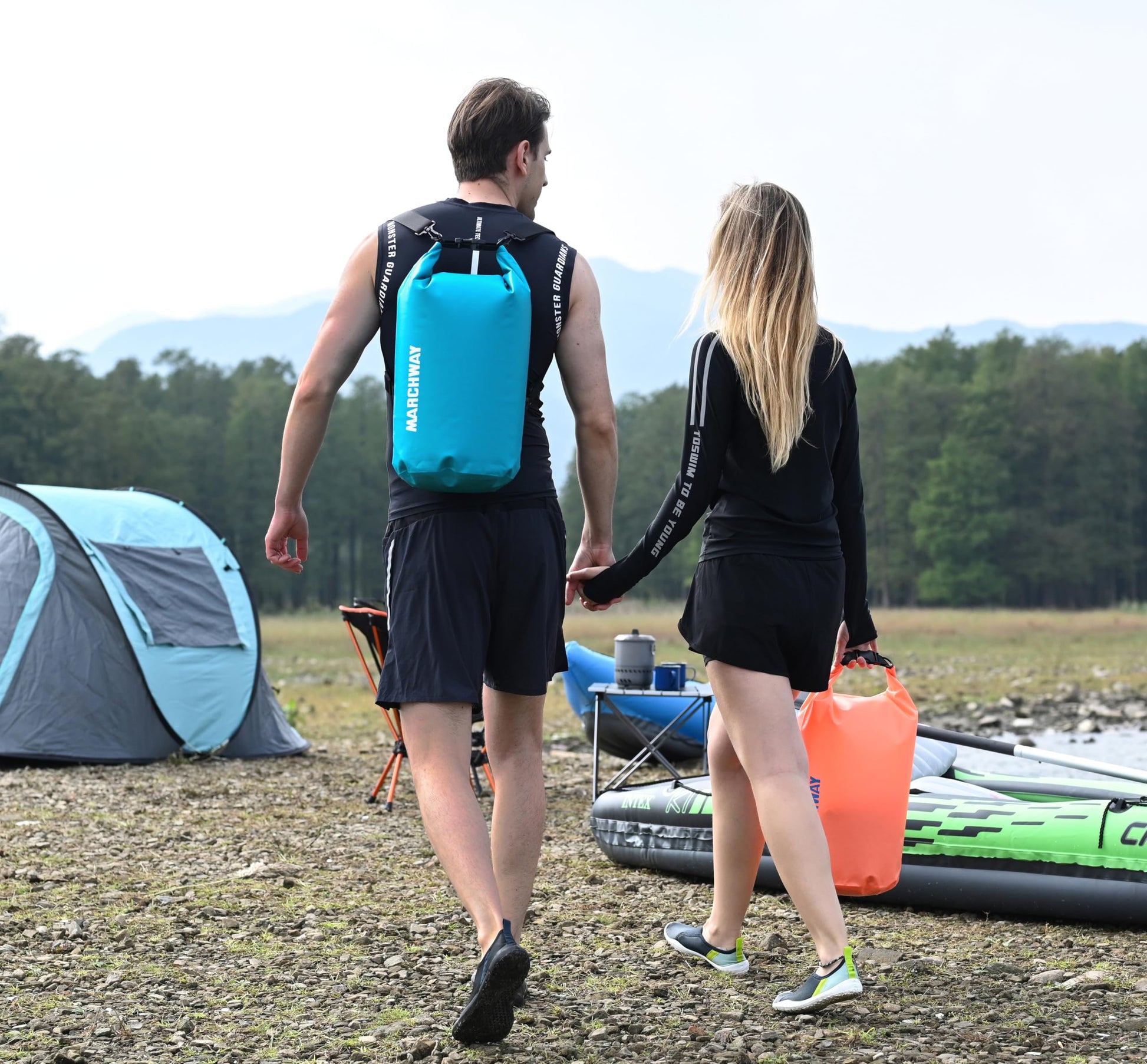 MARCHWAY Floating Waterproof Dry Bag Backpack 5L/10L/20L/30L/40L, Roll Top Sack Keeps Gear Dry for