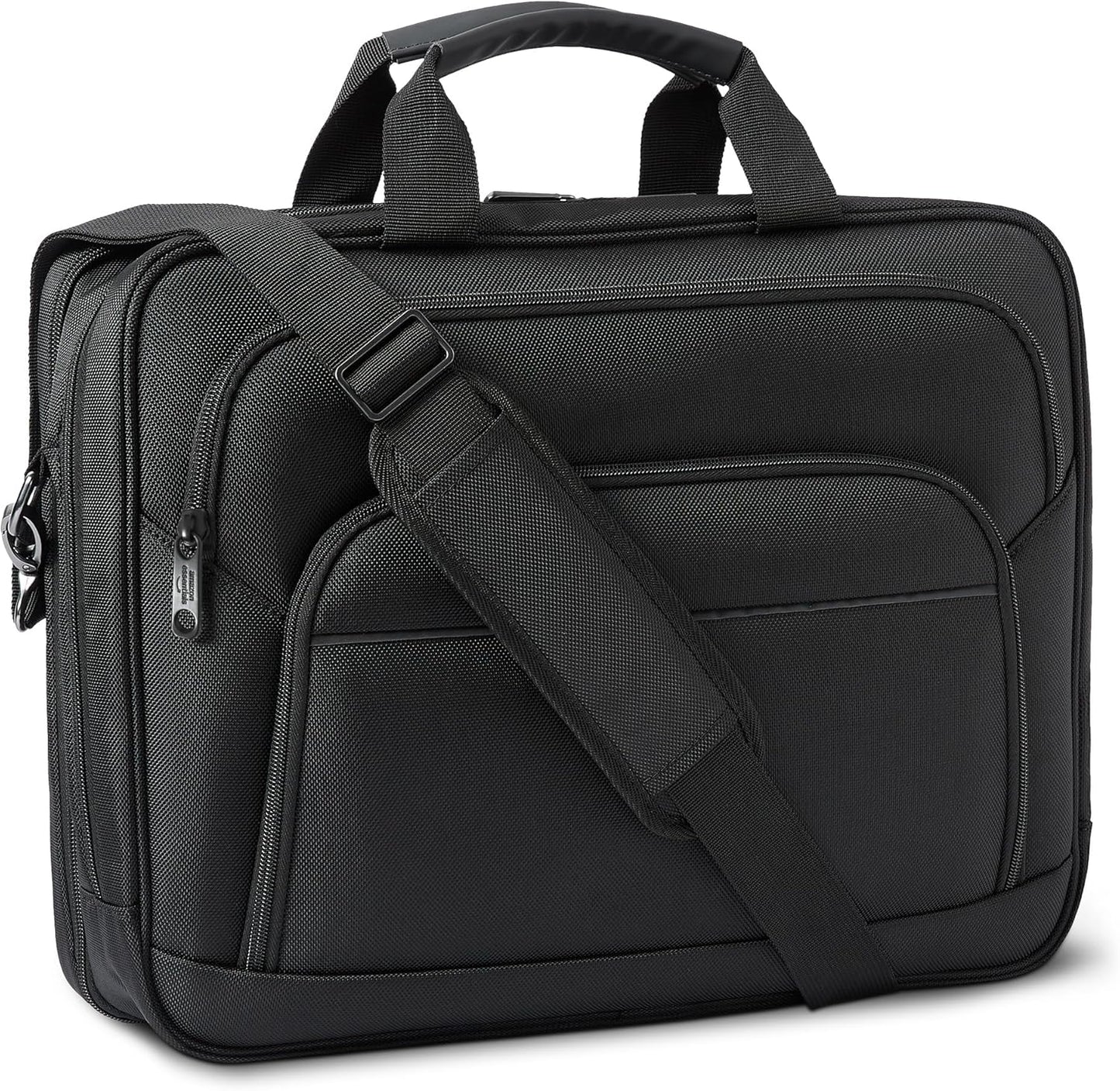 Amazon Essentials Check point friendly laptop Briefcase, 16 inch, Black