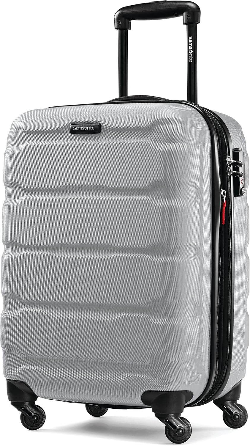 Samsonite Omni PC Hardside Expandable Luggage with Spinner Wheels, Silver, Carry-On 20-Inch