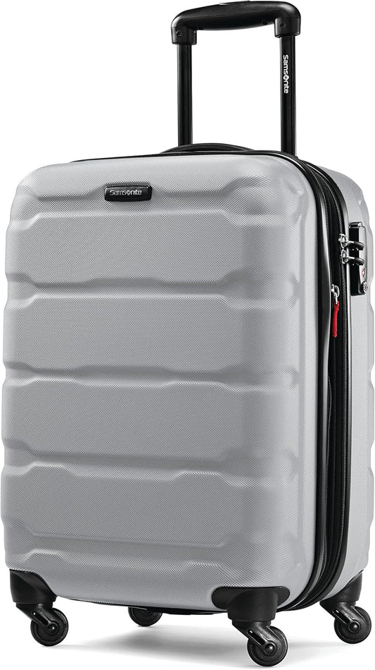 Samsonite Omni PC Hardside Expandable Luggage with Spinner Wheels, Silver, Carry-On 20-Inch
