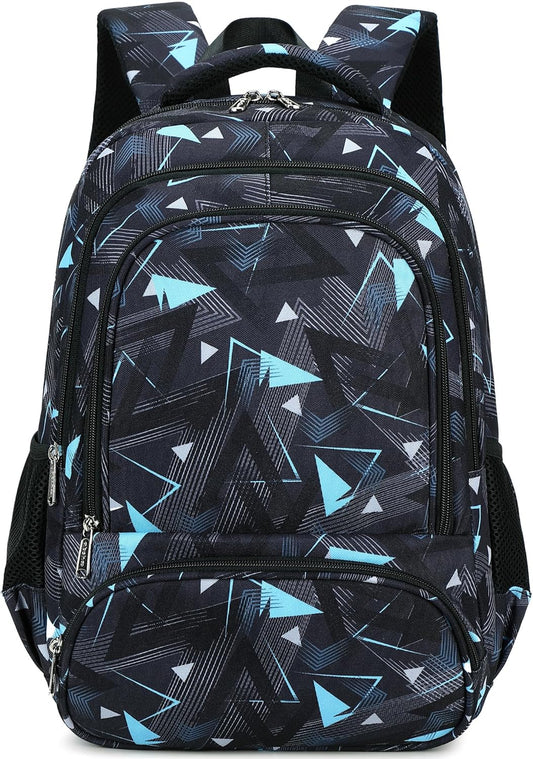 abshoo Lightweight Kids Backpack For School Boys Bookbag Kindergarten Elementary School Bags (Geometry Black-B)