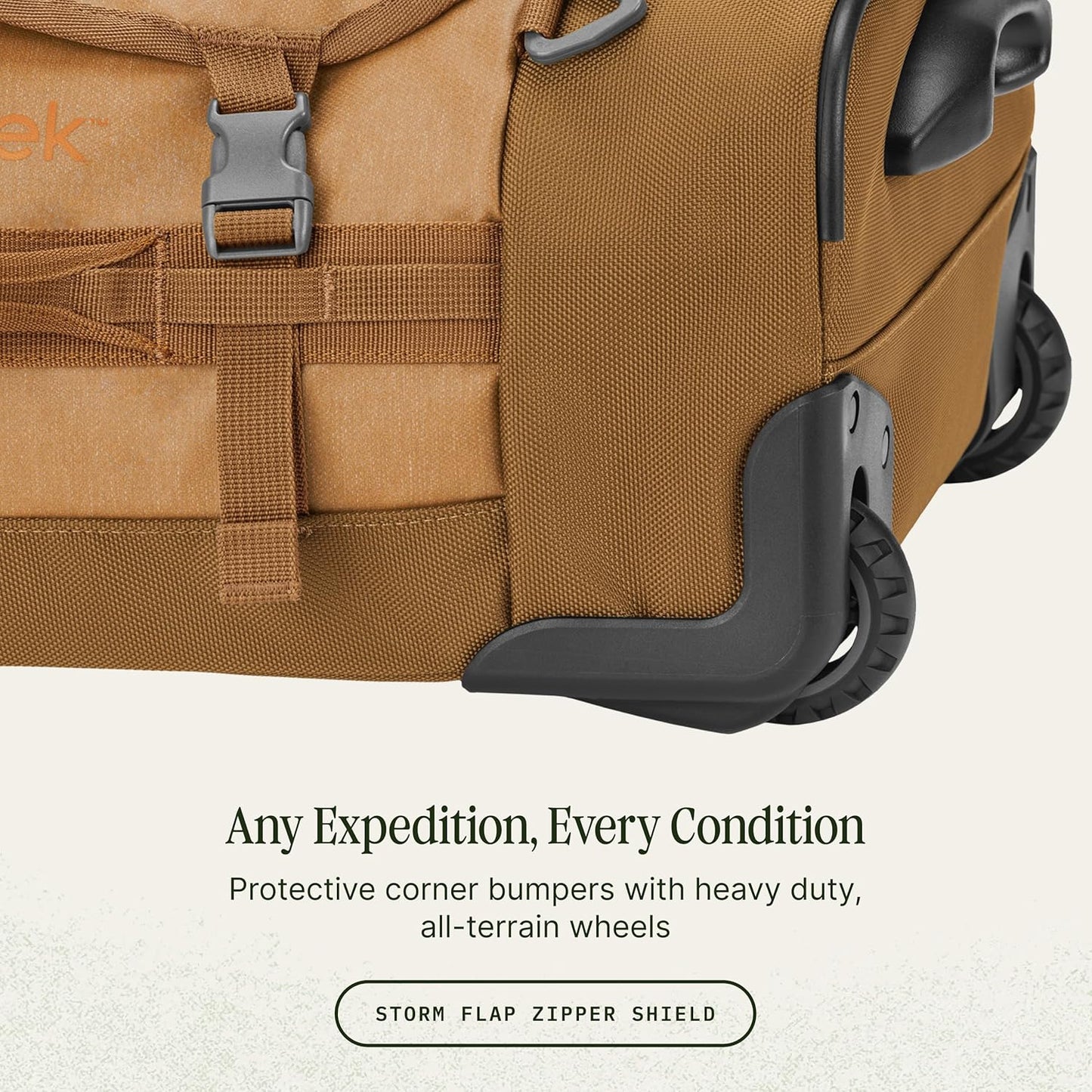 Eagle Creek Cargo Hauler XT Wheeled Duffel - Wheeled Backpack Duffel - Deployable Backpack Straps - Lockable U-Lid & Easy Access Compartment - Iron Orange