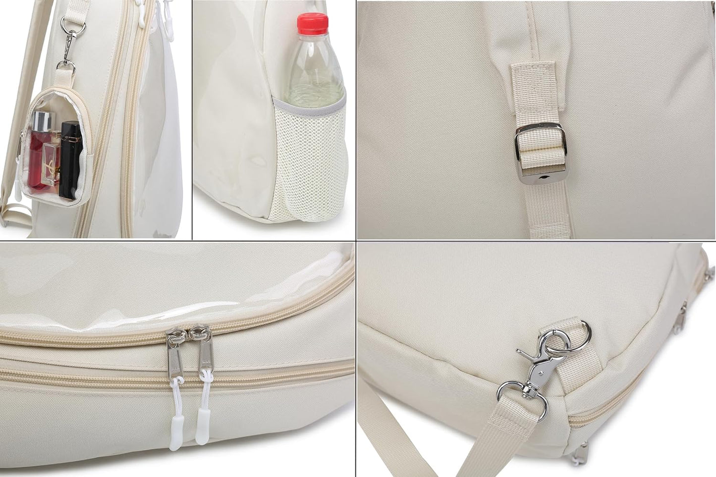 CHERRY SAUCE Oxford Ita Bag Kawaii Pin Display Chest Pack Single Shoulder Bag Sport Backpack Hiking Daypack
