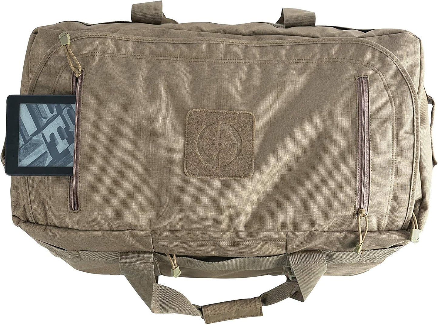 LAPG Expedition Carry-On Travel Duffel Bag, Multi-Way Outdoor Travel Bag with Backpack Straps, Coyote