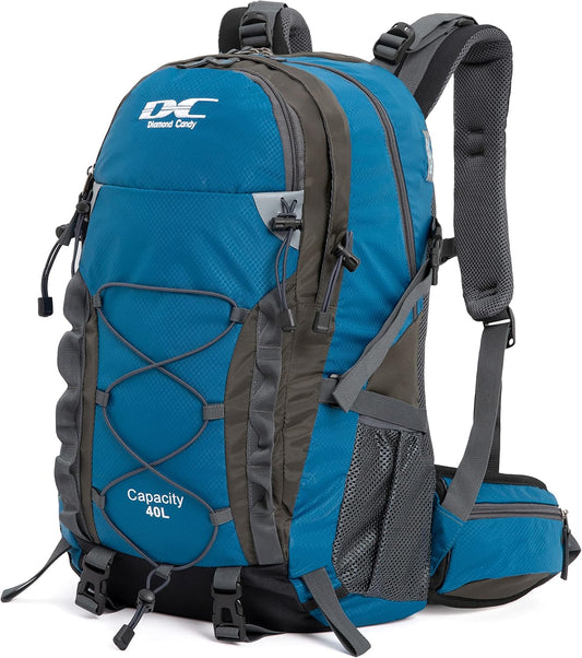 Diamond Candy Waterproof Hiking Backpack for Men and Women, Lightweight Day Pack for Travel Camping