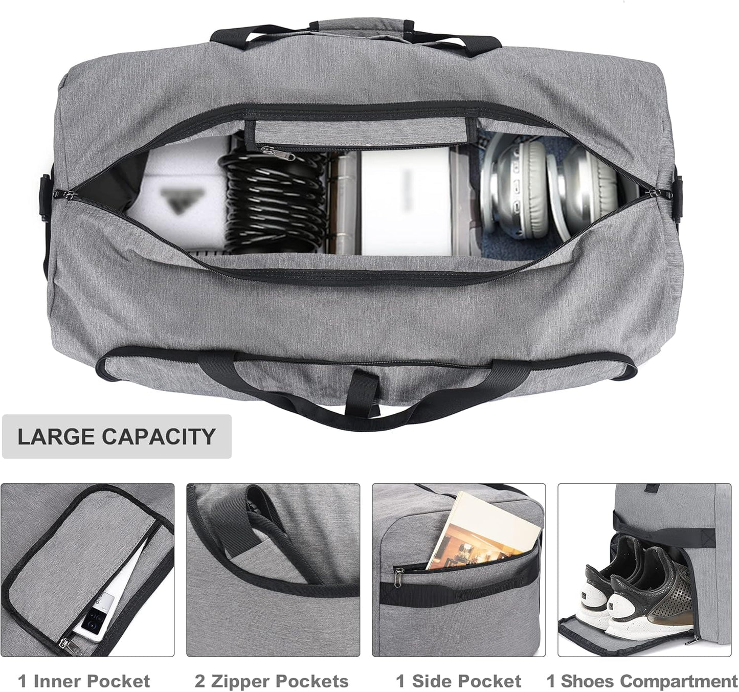 80L Duffle Bag for Travel, Large Foldable Waterproof Travel Duffel Bags Weekender Overnight Bag for