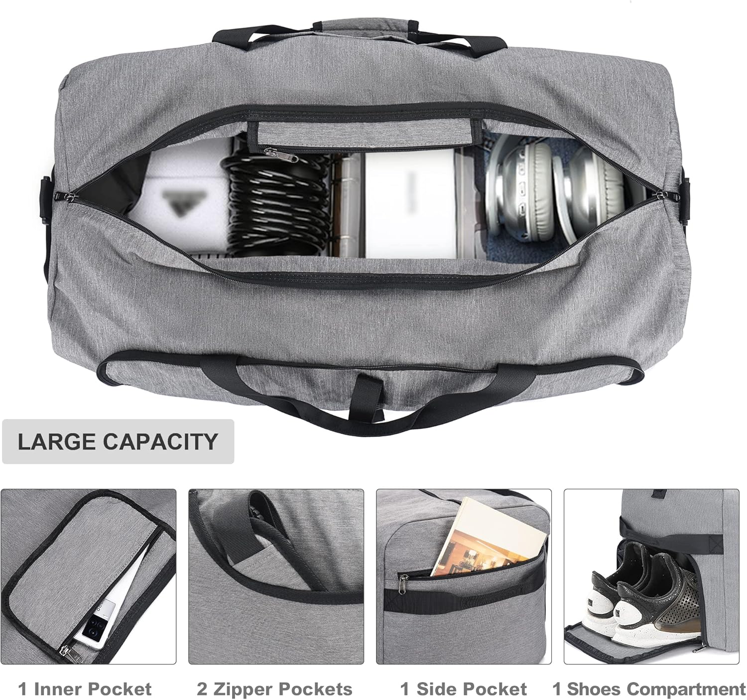 80L Duffle Bag for Travel, Large Foldable Waterproof Travel Duffel Bags Weekender Overnight Bag for