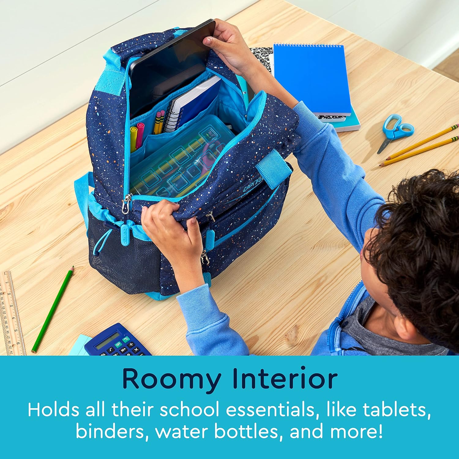 Bentgo Kids Confetti Backpack - Lightweight 14” Backpack for School, Travel & Daycare, Ideal for