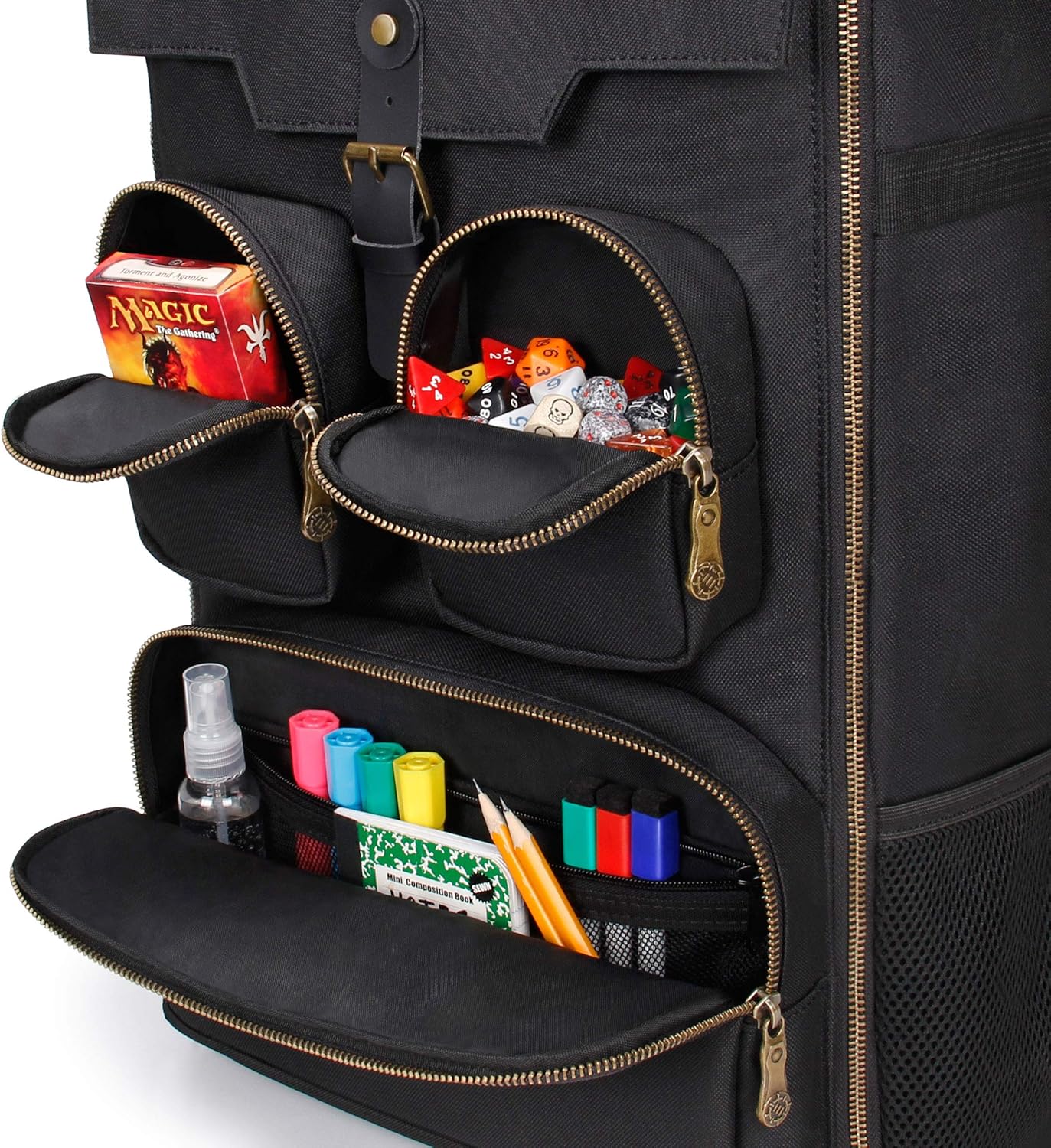 ENHANCE Board Game Backpack - Reinforced Rigid Board Game Storage with Padded Shoulder Straps