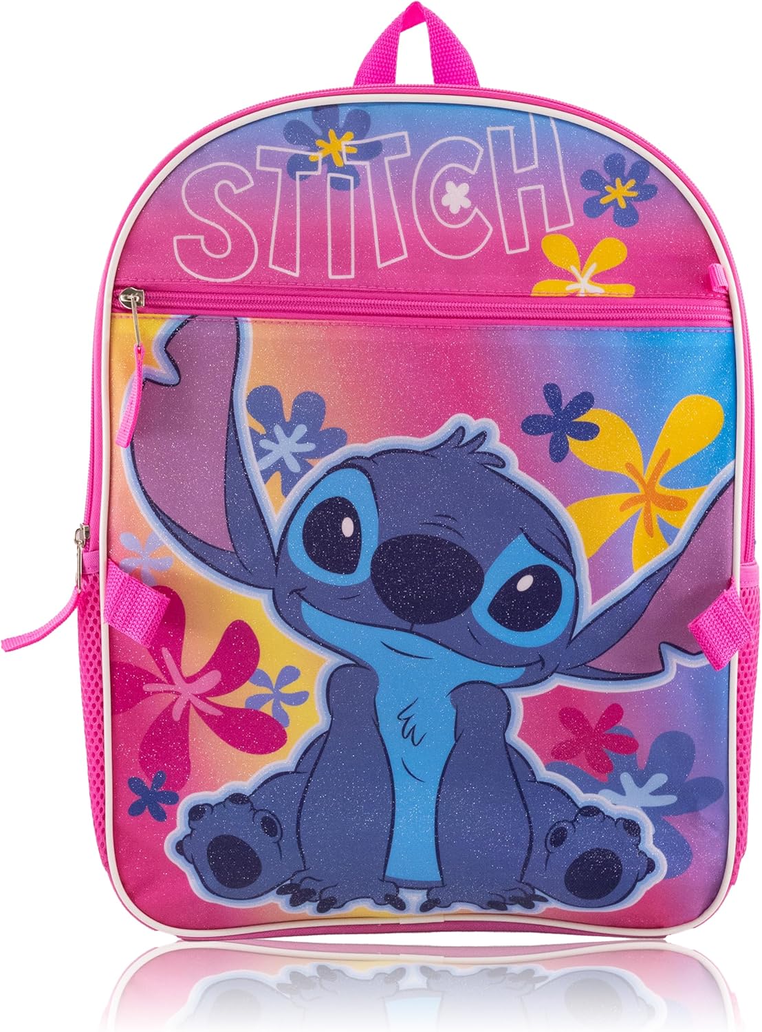 Disney Stitch Backpack With Lunch Box for Kids | Insulated Lunch Bag Lunch Box for Boys, Girls, Toddlers | Backpack for School and Reusable Lunchbox with Matching Headphones and Water Bottle