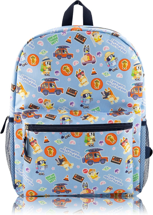 Bluey Backpack for Kids | Bluey Bookbag for Girls, Boys, Unisex School Bag | Toddler Travel Bag, Cute Lightweight Bag for School | Ages 3+