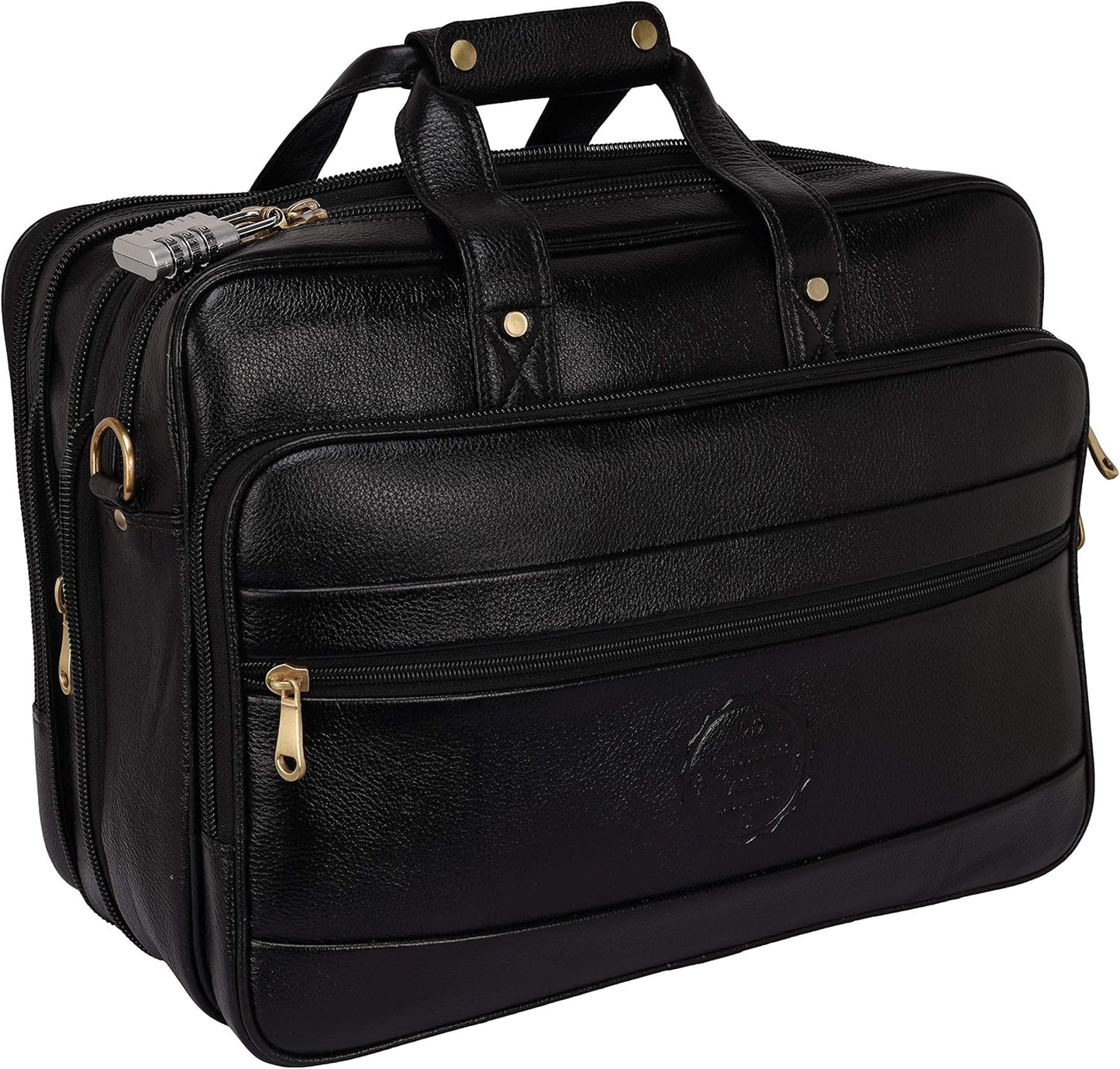 Full Grain Leather 16 Inch briefcases Laptop Messenger Bags for Men and Women Expandable Business Bag Leather Satchel Bags
