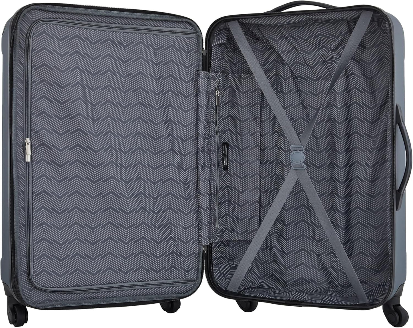 Travelers Club Midtown Hardside Luggage Travel, Slate, 4-Piece Set