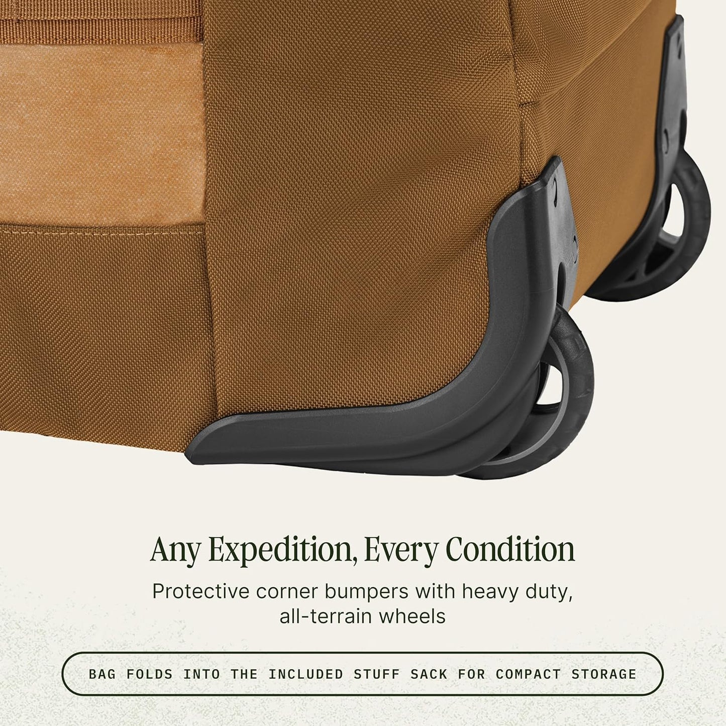 Eagle Creek Cargo Hauler Wheeled Duffel - Durable Duffel Bag for Travel - Easy Access Compartment - Deployable Backpack Straps - Lockable Zipper Opening - Duck Green - 130L