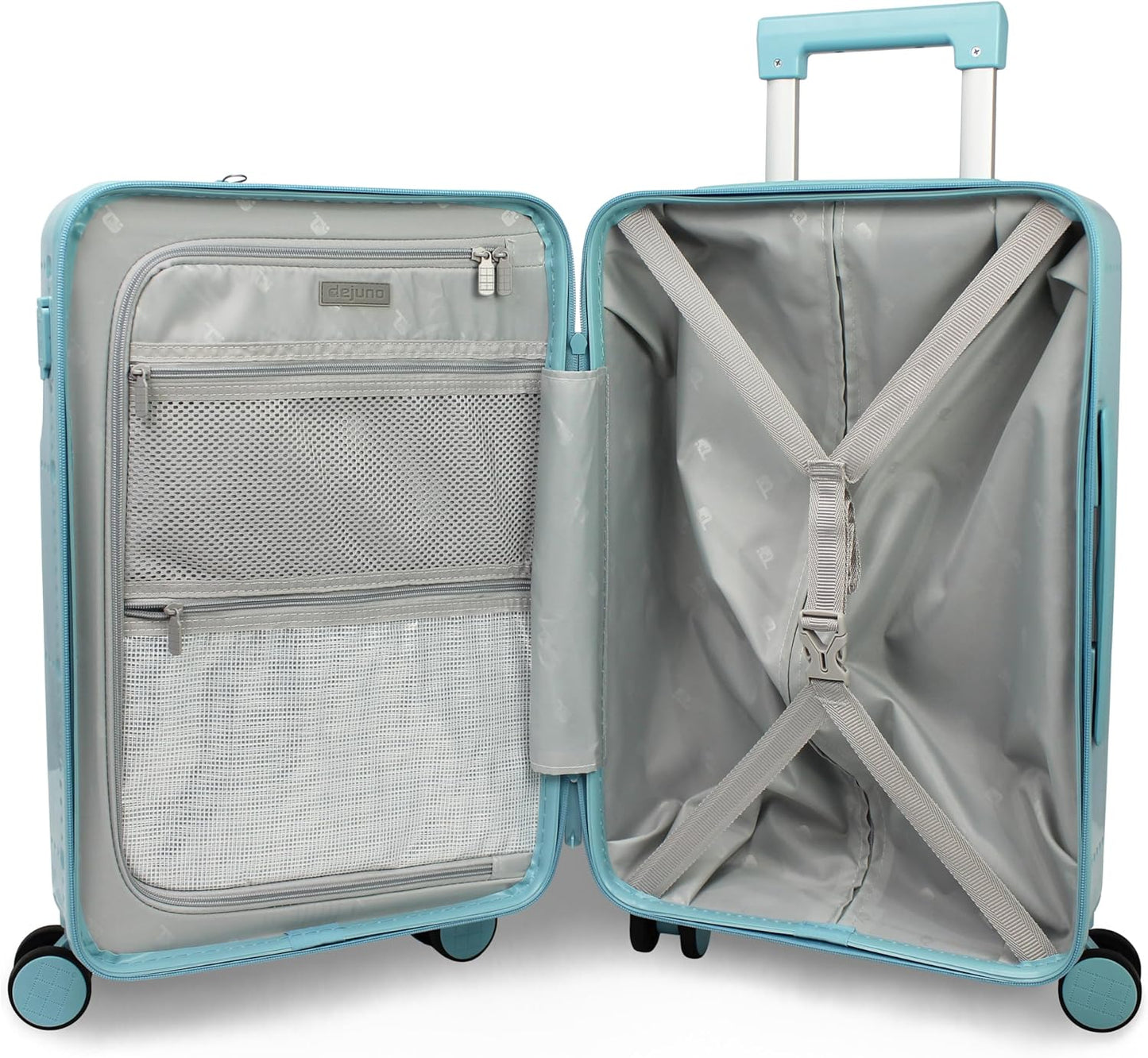 World Traveler Dejuno Smart 20-Inch Carry-On Luggage with USB Ports - Glacier