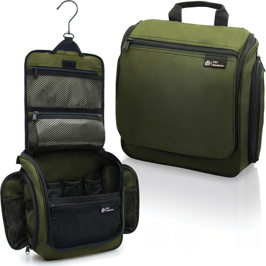 DD D&D Wanderlust D&D Hanging Travel Toiletry Bag for Men and Women – Cosmetics, Makeup and Toiletries Organizer Kit with 10 Compartments