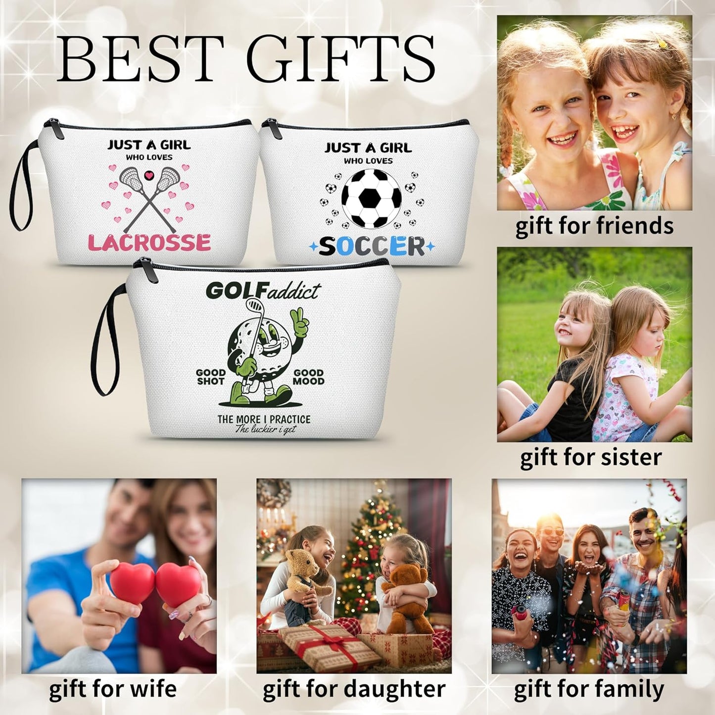 Golf Accessories for Women,Small Golf Bag,Female Golfer Gifts,Funny Golf Gifts,Makeup Bag for Purse,Golf Party Favors,Golf Bag Women,Golf Gifts