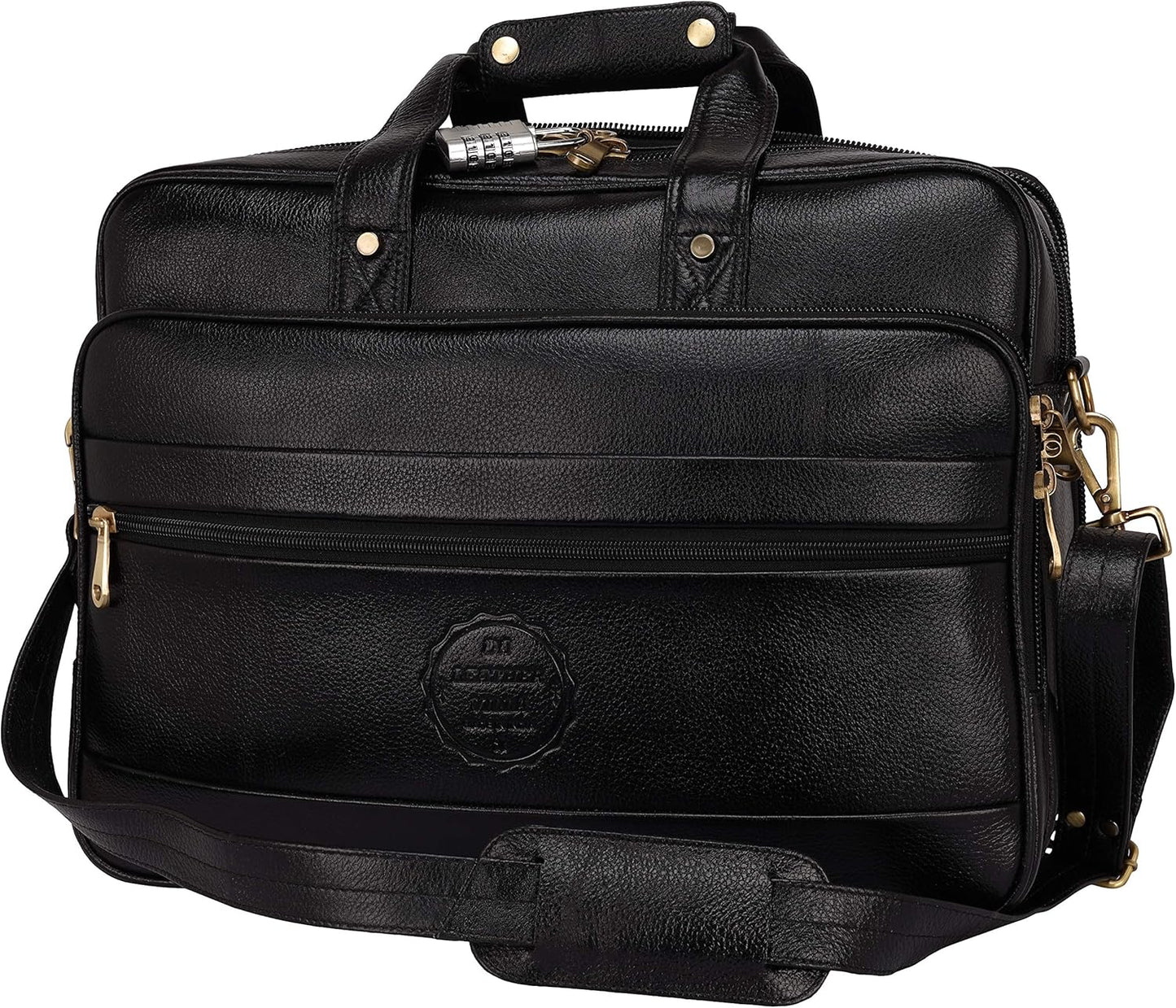 Full Grain Leather 16 Inch briefcases Laptop Messenger Bags for Men and Women Expandable Business Bag Leather Satchel Bags