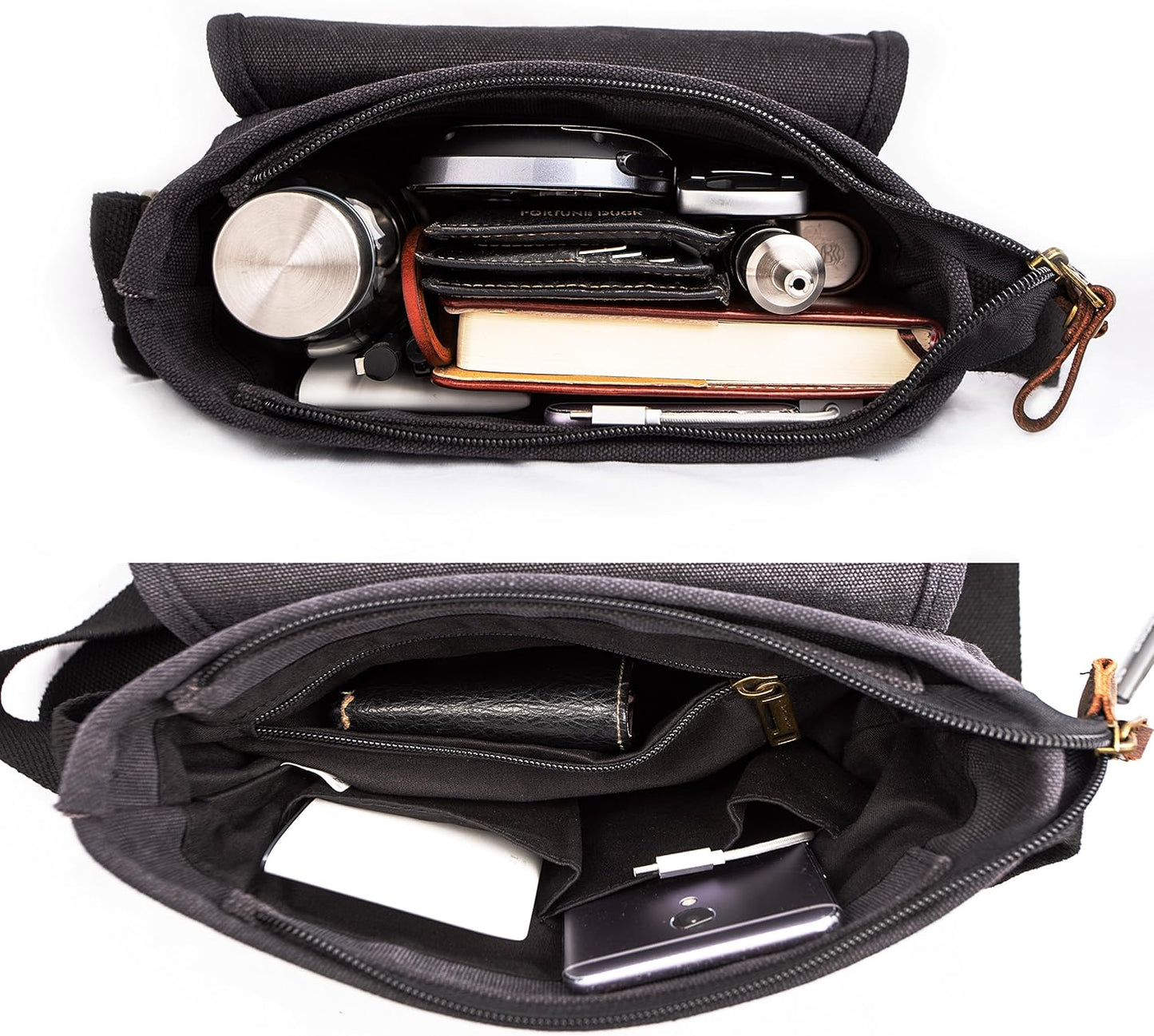 Canvas Messenger Bag Small Crossbody Bag Casual Travel Working Tools Bag Shoulder Bag Hold Phone