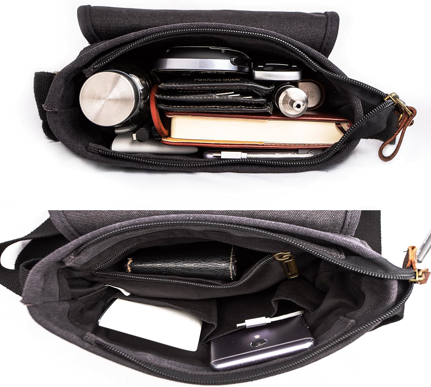 Canvas Messenger Bag Small Crossbody Bag Casual Travel Working Tools Bag Shoulder Bag Hold Phone
