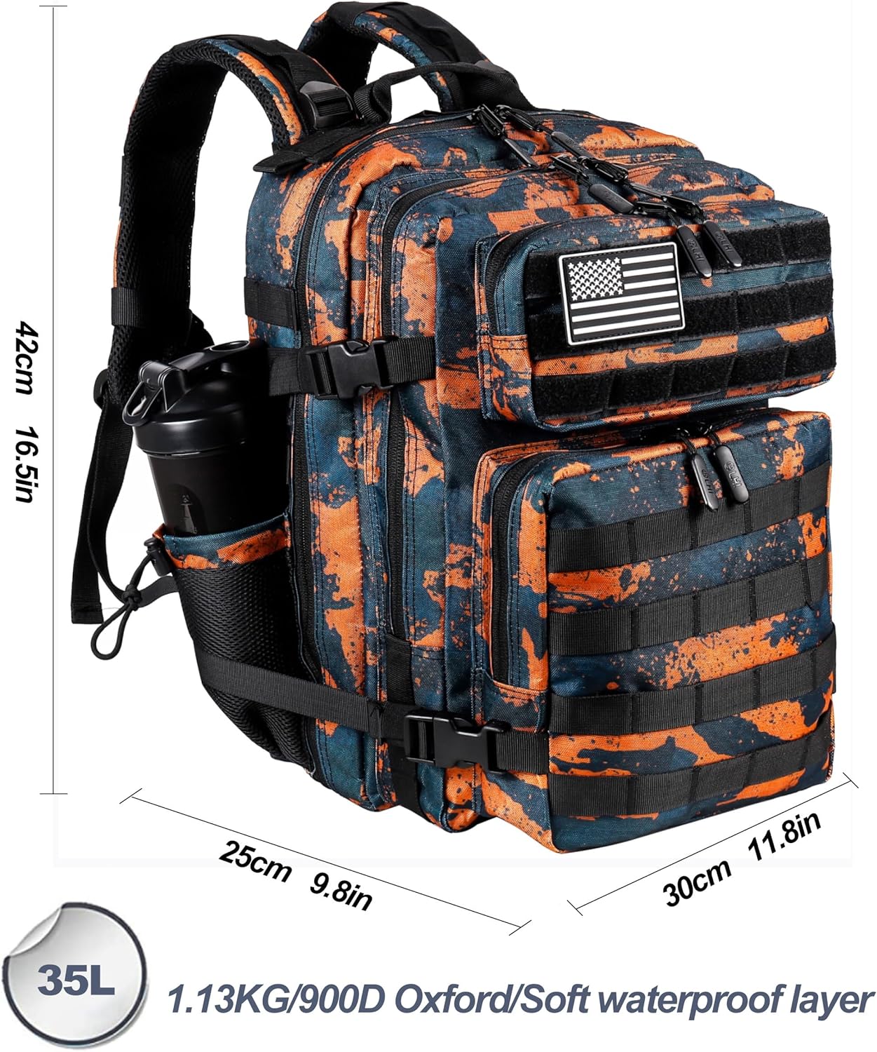 LHI Tactical Military Backpack for Men and Women 25L/35L Army Assault Pack Bag Small Rucksack with