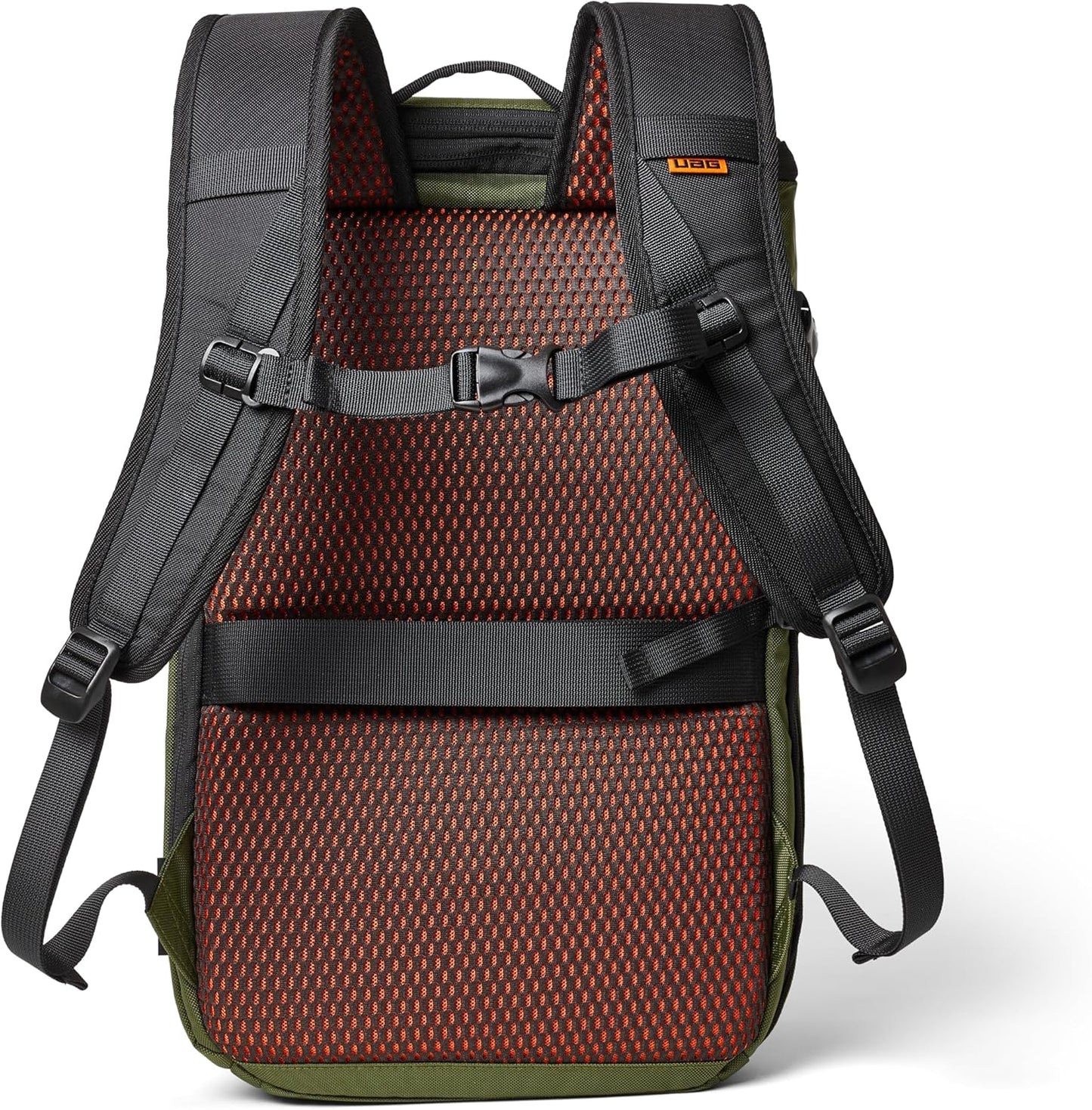 URBAR ARMOR GEAR UAG 20-Liter Laptop Backpack - Lightweight Travel Carry-on Luggage Daypack Fits up to 16" Laptop, Civilian Olive Drab/Orange
