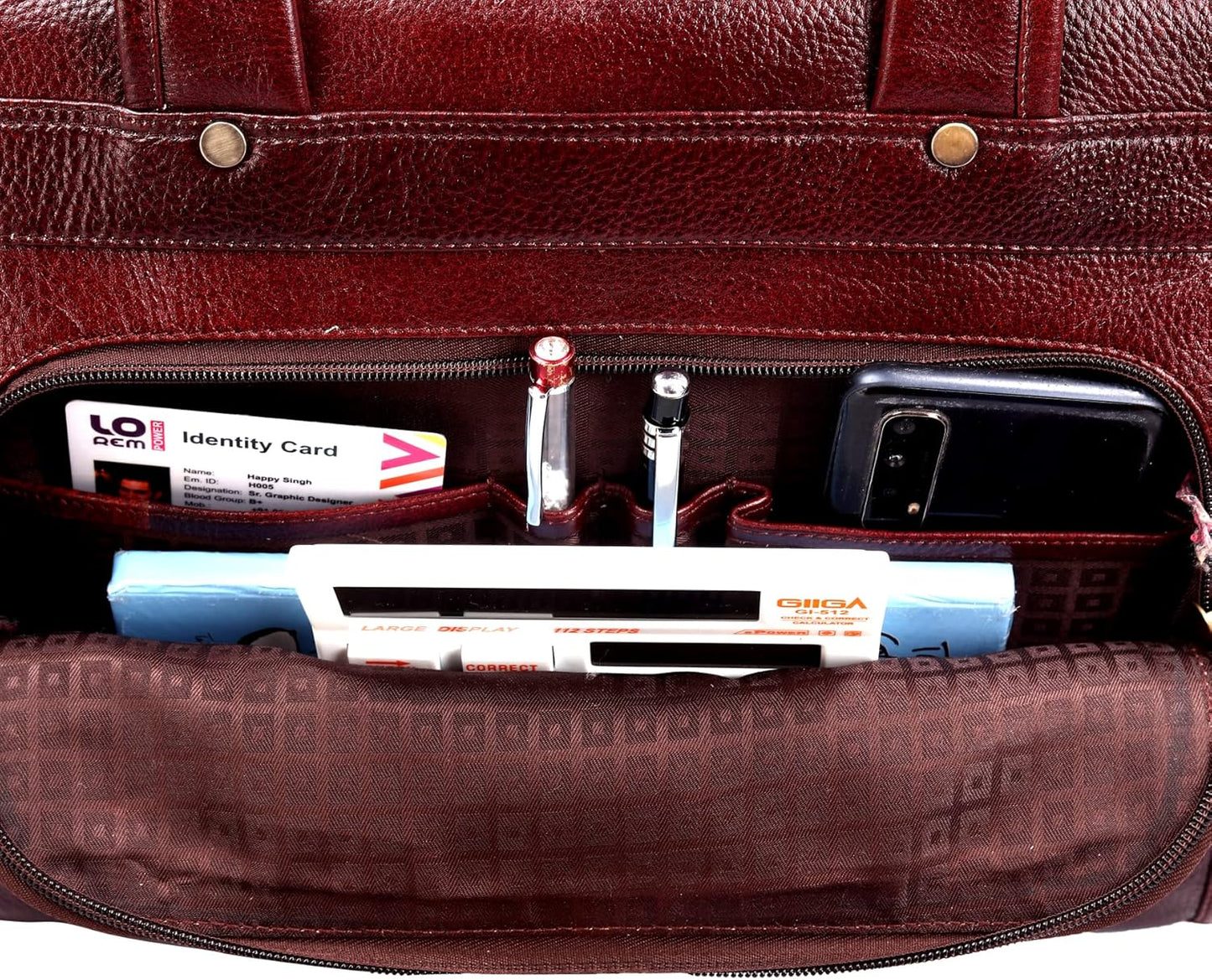 Full Grain Leather 16 Inch Briefcases Laptop Shoulder Bags for Men and Women Business Work Bag Leather Satchel Bag