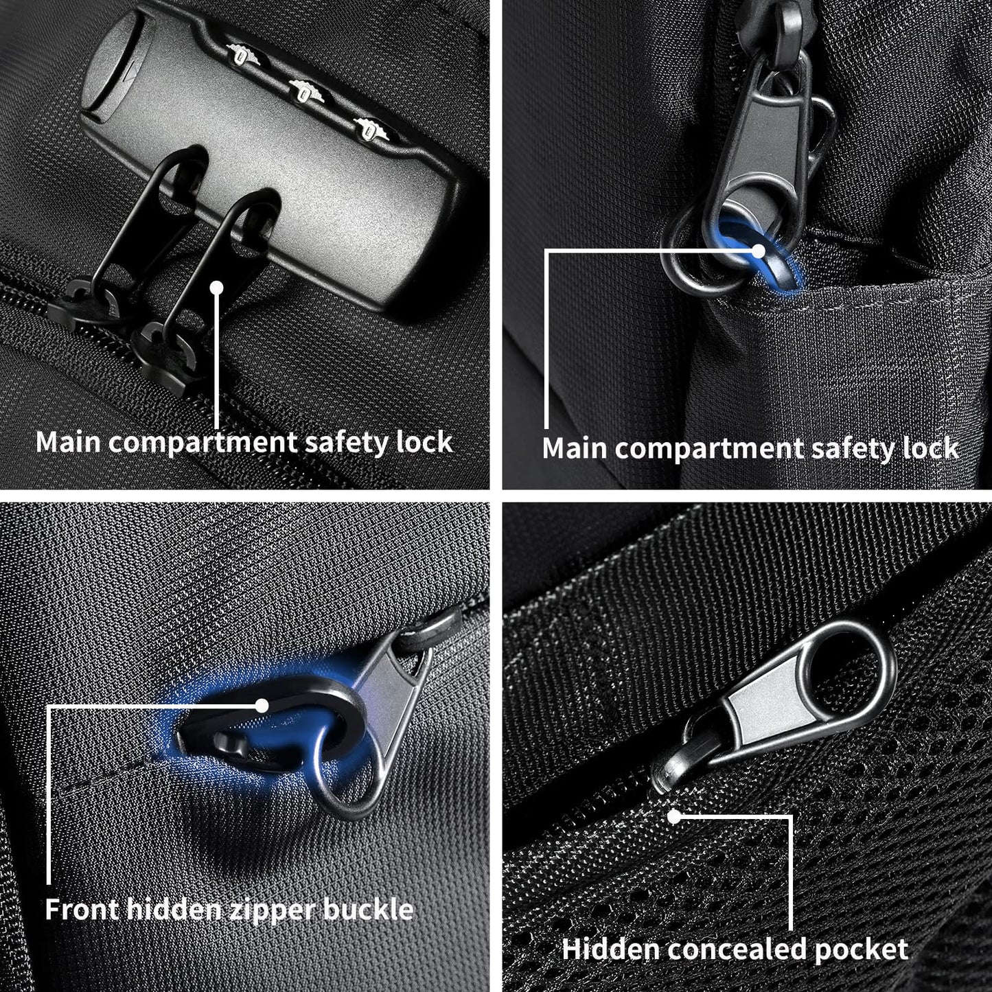 Tzowla 35 Liter Anti Theft Backpack with Giant Tumbler Holder Pocket and Lock,15.6 Inch Laptop