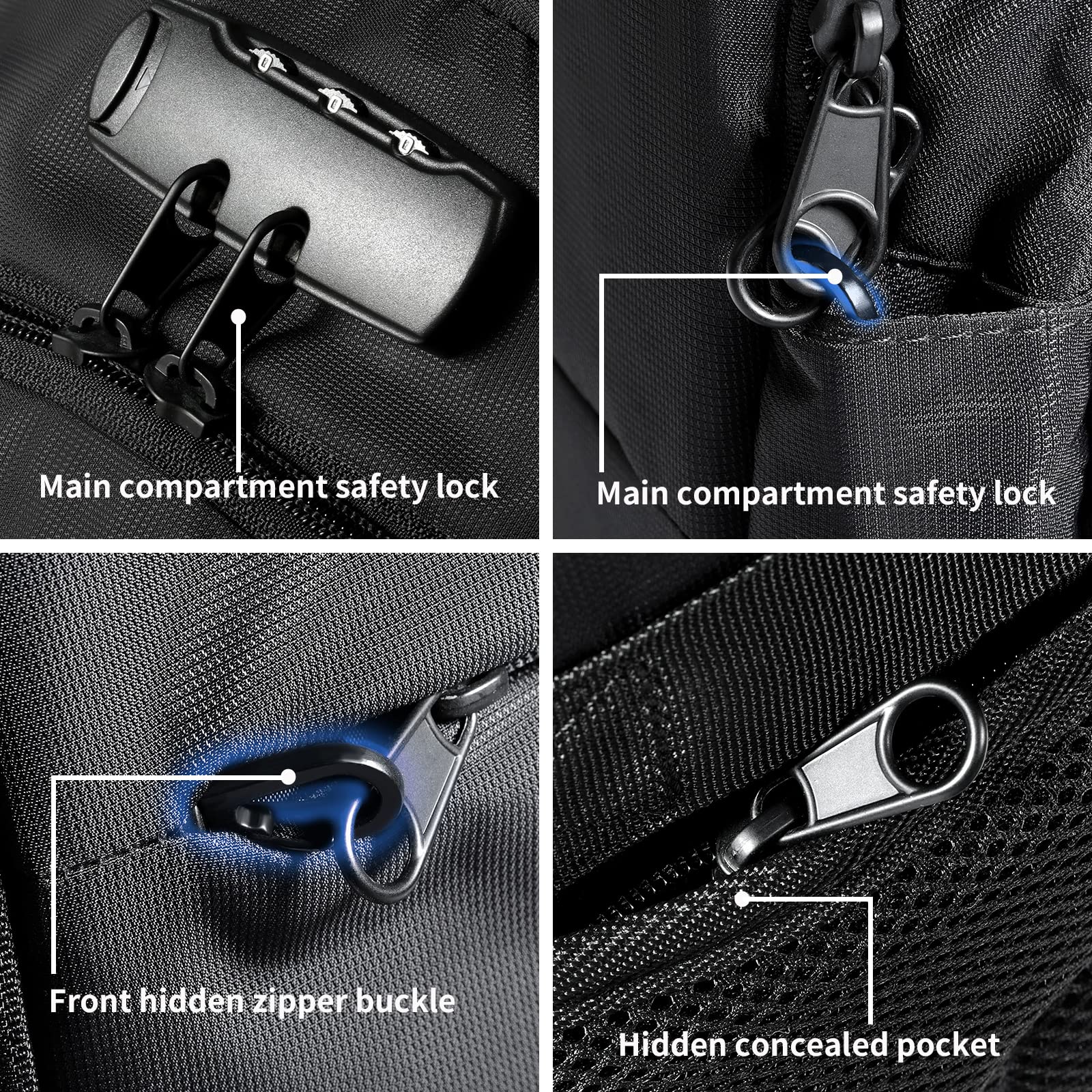 Tzowla 35 Liter Anti Theft Backpack with Giant Tumbler Holder Pocket and Lock,15.6 Inch Laptop