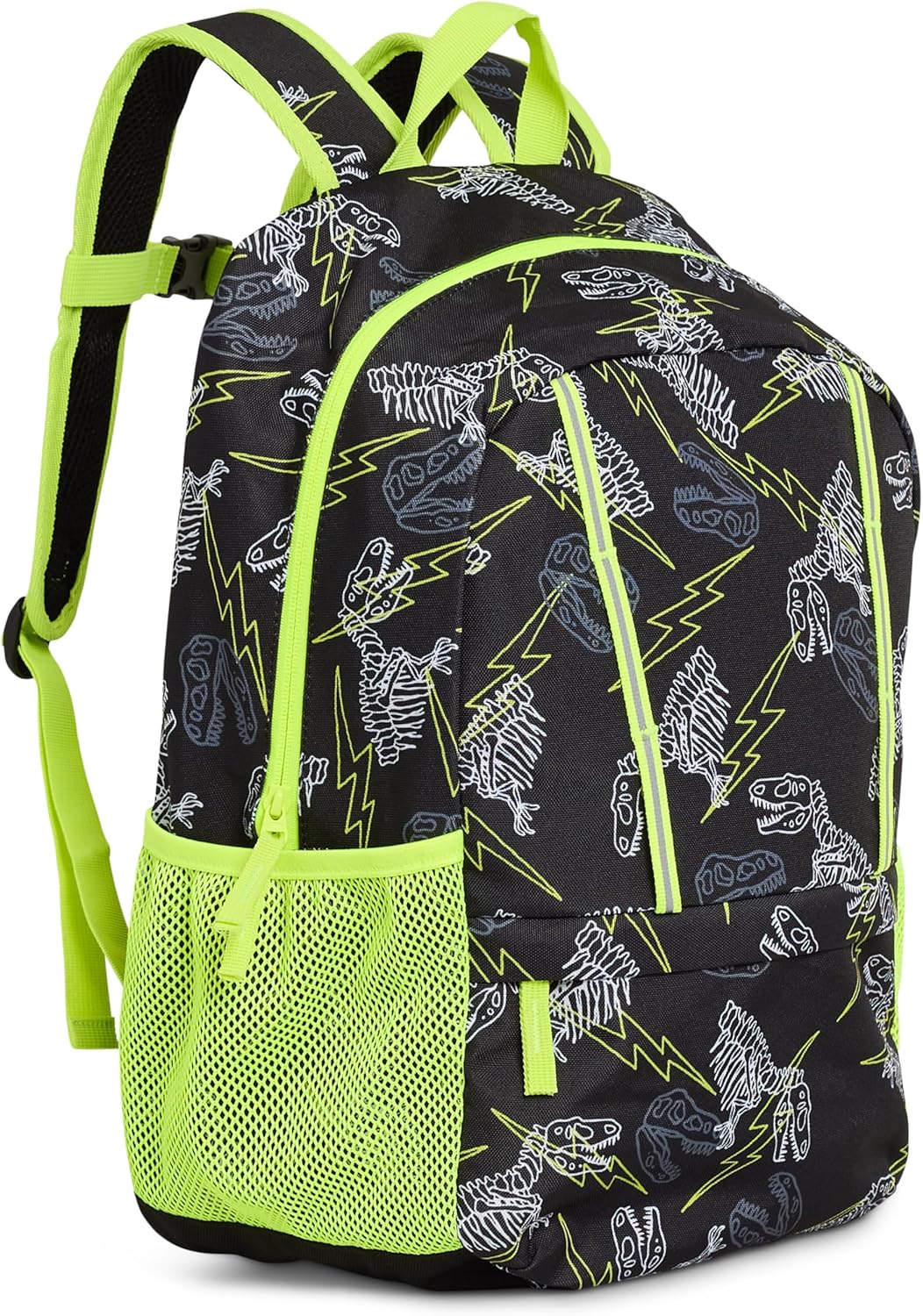 Lands' End Unisex Kids Medium ClassMate Lightweight Durable Elementary School Backpack, Black Highlight
